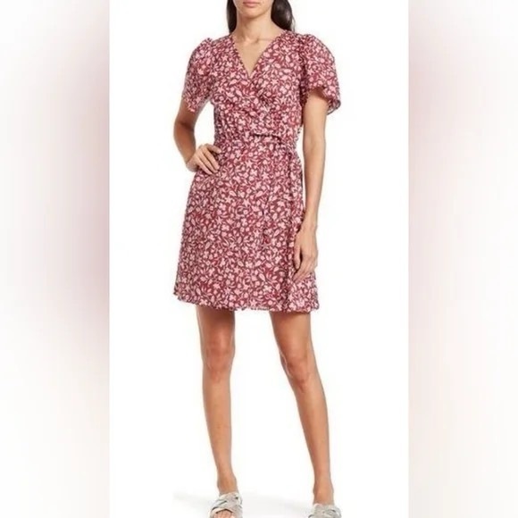 Madewell Floral Wrap Dress - Picture 1 of 5